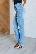 Load image into Gallery viewer, Aiden High Rise Patch Pocket Distressed Boyfriend Jeans
