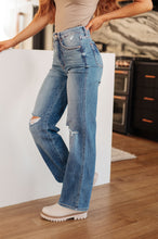 Load image into Gallery viewer, Bree High Rise Control Top Distressed Straight Jeans
