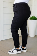 Load image into Gallery viewer, Carmen Double Cuff Joggers in Black
