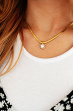 Load image into Gallery viewer, Here to Shine Gold Plated Necklace in White
