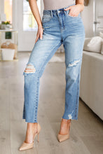 Load image into Gallery viewer, Nora High Rise Rigid Magic Destroy Slim Straight Jeans
