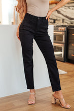 Load image into Gallery viewer, Reese Rhinestone Slim Fit Jeans in Black
