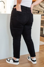 Load image into Gallery viewer, Reese Rhinestone Slim Fit Jeans in Black
