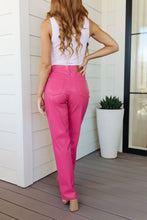 Load image into Gallery viewer, Tanya Control Top Faux Leather Pants in Hot Pink
