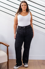 Load image into Gallery viewer, Joan High Rise Control Top Straight Jeans in Washed Black
