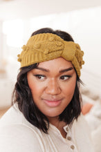 Load image into Gallery viewer, Pom Knit Head Wrap in Mustard
