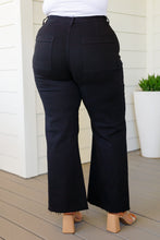 Load image into Gallery viewer, August High Rise Wide Leg Crop Jeans in Black
