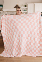 Load image into Gallery viewer, Penny Blanket Single Cuddle Size in Pink Check
