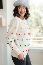 Load image into Gallery viewer, Candy Buttons Pom Detail Sweater
