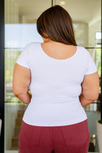 Load image into Gallery viewer, Everyday Scoop Neck Short Sleeve Top in White
