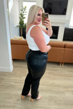 Load image into Gallery viewer, Tanya Control Top Faux Leather Pants in Black
