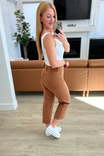 Load image into Gallery viewer, Briar High Rise Control Top Wide Leg Crop Jeans in Camel
