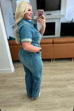 Load image into Gallery viewer, Sylvia Short Sleeve Denim Jumpsuit
