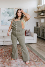 Load image into Gallery viewer, Olivia Control Top Release Hem Overalls in Olive
