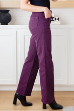 Load image into Gallery viewer, Petunia High Rise Wide Leg Jeans in Plum
