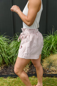 Prim & Pretty Gingham Tie Shorts