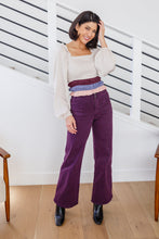 Load image into Gallery viewer, Petunia High Rise Wide Leg Jeans in Plum
